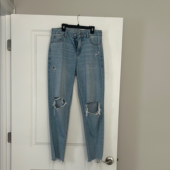 American Eagle Outfitters Light Blue Ripped Skinny Jeans - Picture 1 of 7